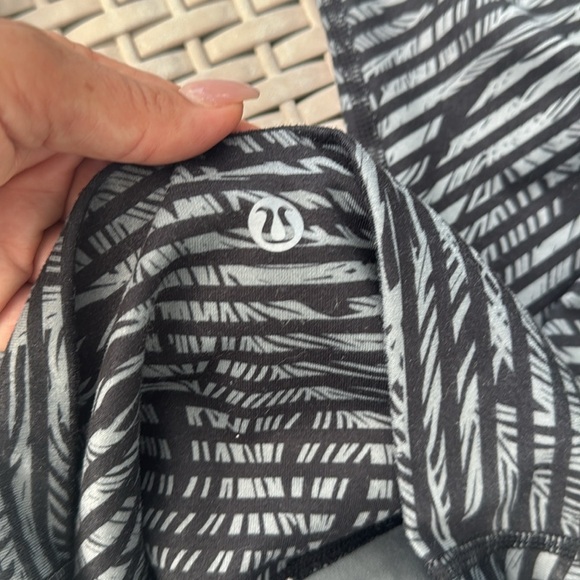 Black and Gray Zebra Print Leggings - Picture 3 of 5